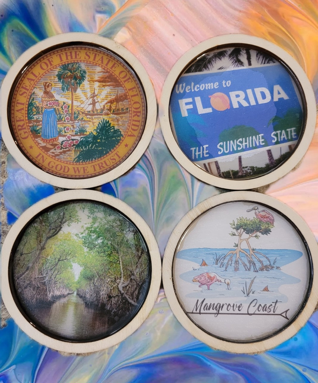 Coasters :  Set of 4 Drink Coasters